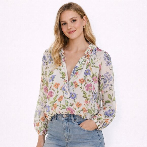 Yumi Kim Tops - Yumi Kim Sundown Top in Hopefield Ivory Floral Size Medium Style TP-18392